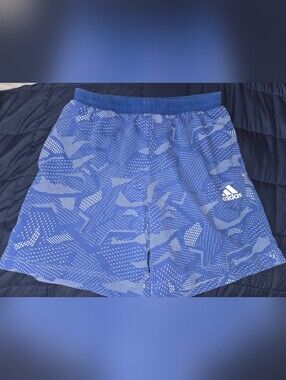Adidas Blue Patterned Shorts